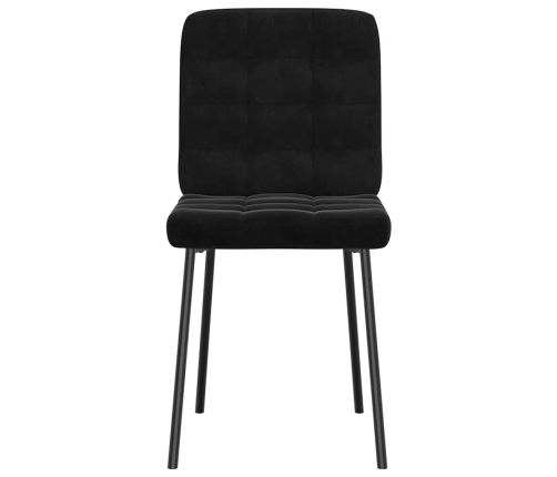 Virtuves Krēsli, 4 Gab., Melns Samts Vidaxl