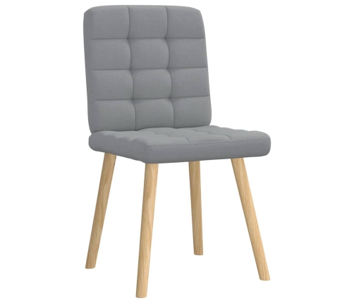 Virtuves Krēsli, 4 Gab., Gaiši Pelēks Audums Vidaxl