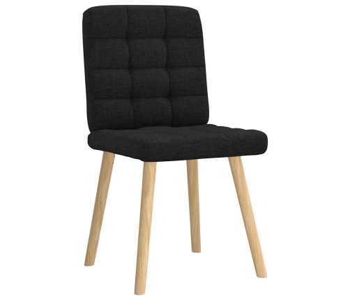 Virtuves Krēsli, 4 Gab., Melns Audums Vidaxl