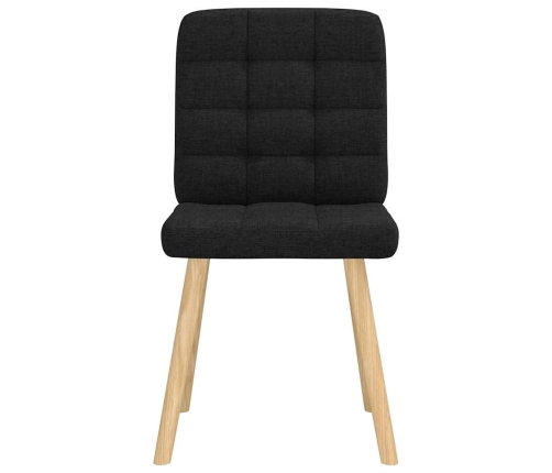 Virtuves Krēsli, 4 Gab., Melns Audums Vidaxl