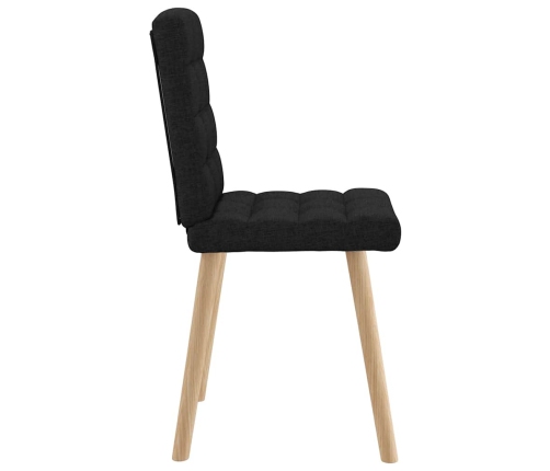 Virtuves Krēsli, 4 Gab., Melns Audums Vidaxl