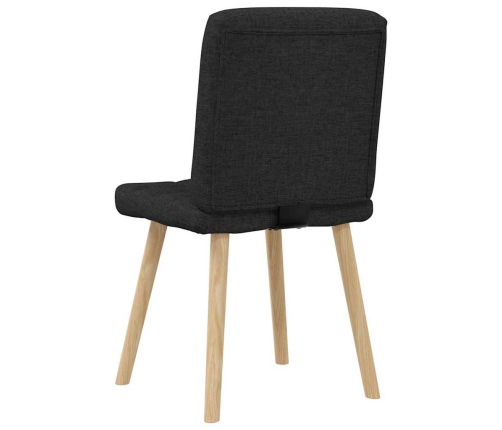 Virtuves Krēsli, 4 Gab., Melns Audums Vidaxl