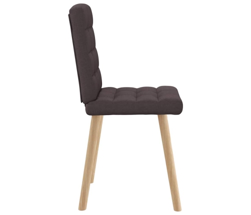 Virtuves Krēsli, 4 Gab., Tumši Brūns Audums Vidaxl