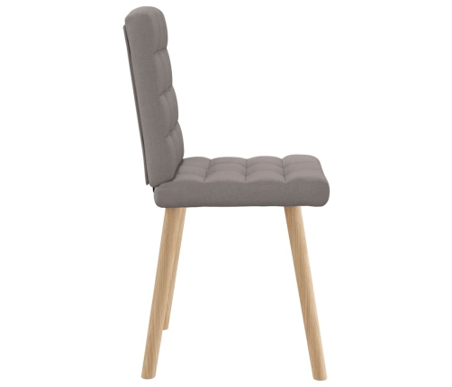 Virtuves Krēsli, 4 Gab., Pelēkbrūns Audums Vidaxl