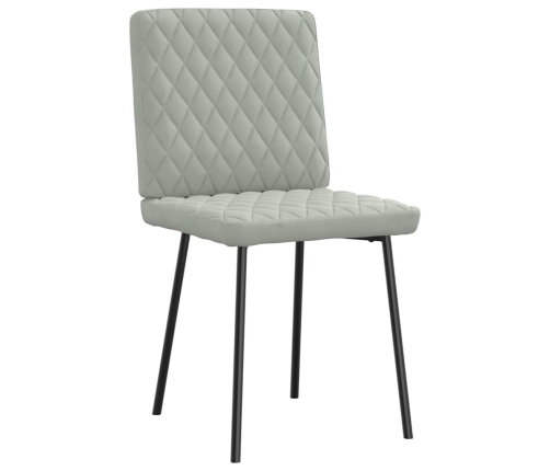 Virtuves Krēsli, 4 Gab., Gaiši Pelēks Samts Vidaxl