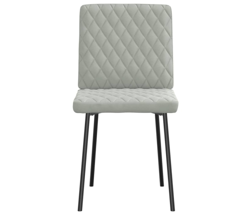 Virtuves Krēsli, 4 Gab., Gaiši Pelēks Samts Vidaxl