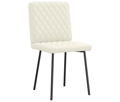 Virtuves Krēsli, 4 Gab., Krēmkrāsas Samts Vidaxl