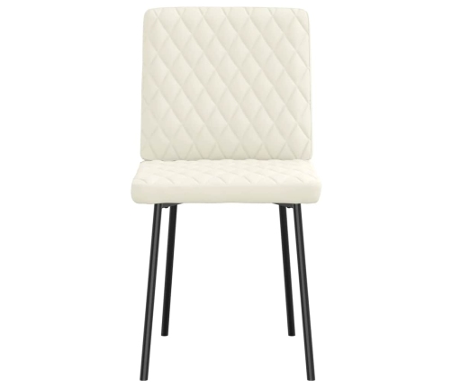 Virtuves Krēsli, 4 Gab., Krēmkrāsas Samts Vidaxl