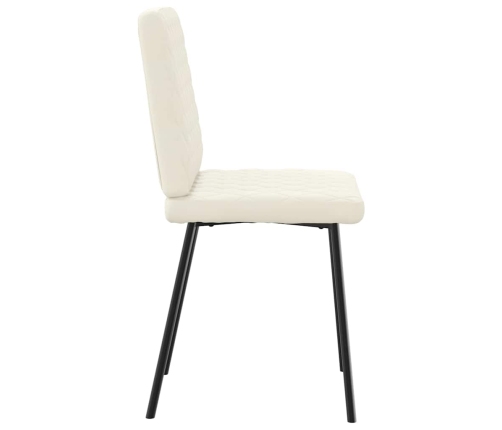 Virtuves Krēsli, 4 Gab., Krēmkrāsas Samts Vidaxl