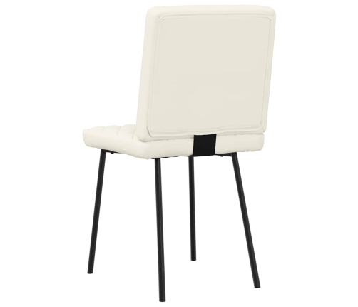 Virtuves Krēsli, 4 Gab., Krēmkrāsas Samts Vidaxl