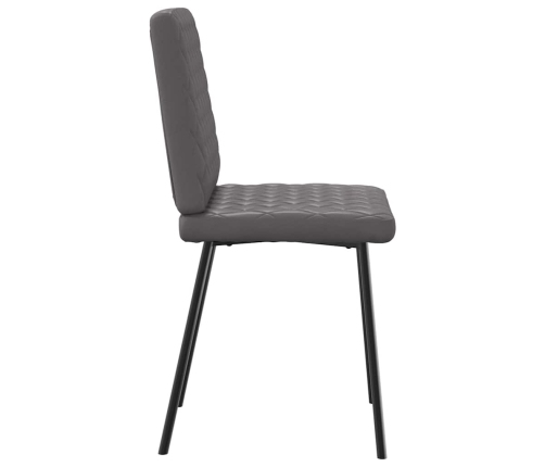 Virtuves Krēsli, 4 Gab., Pelēka Mākslīgā Āda Vidaxl