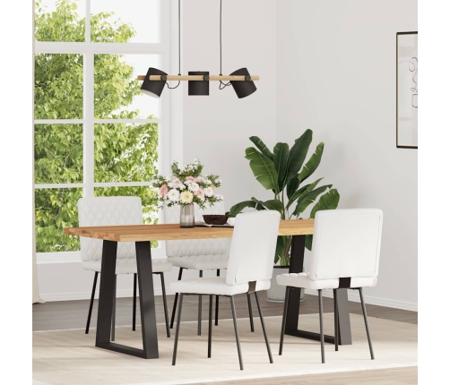 Virtuves Krēsli, 4 Gab., Balta Mākslīgā Āda Vidaxl