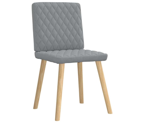 Virtuves Krēsli, 4 Gab., Gaiši Pelēks Audums Vidaxl