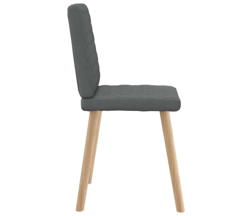 Virtuves Krēsli, 4 Gab., Tumši Pelēks Audums Vidaxl