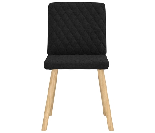 Virtuves Krēsli, 4 Gab., Melns Audums Vidaxl