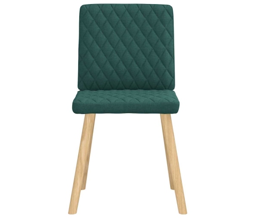 Virtuves Krēsli, 4 Gab., Tumši Zaļš Audums Vidaxl