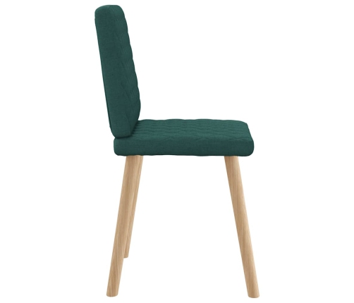 Virtuves Krēsli, 4 Gab., Tumši Zaļš Audums Vidaxl