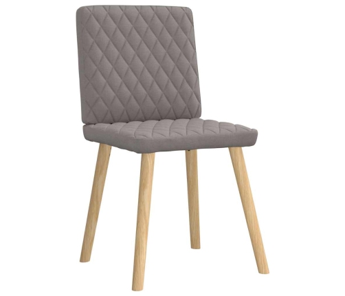 Virtuves Krēsli, 4 Gab., Pelēkbrūns Audums Vidaxl