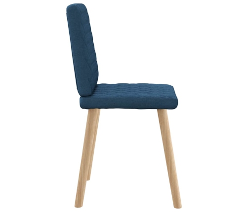 Virtuves Krēsli, 4 Gab., Zils Audums Vidaxl