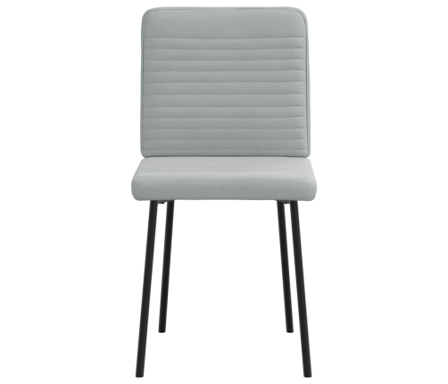 Virtuves Krēsli, 4 Gab., Gaiši Pelēks Samts Vidaxl