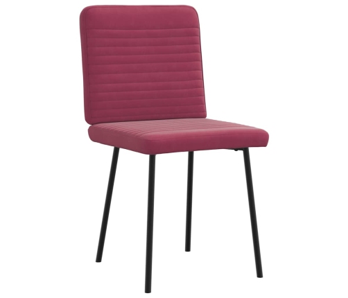 Virtuves Krēsli, 4 Gab., Vīnsarkans Samts Vidaxl