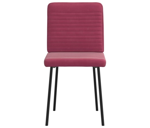 Virtuves Krēsli, 4 Gab., Vīnsarkans Samts Vidaxl