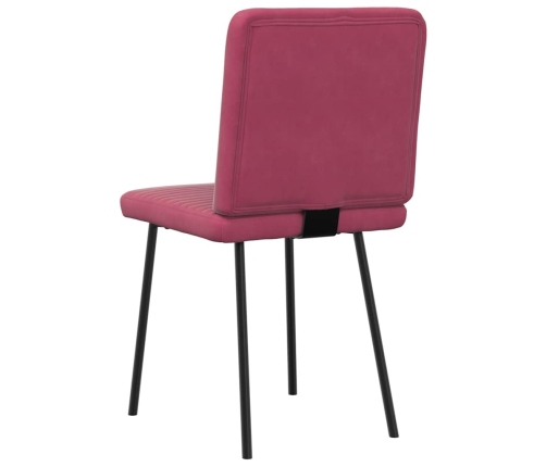 Virtuves Krēsli, 4 Gab., Vīnsarkans Samts Vidaxl