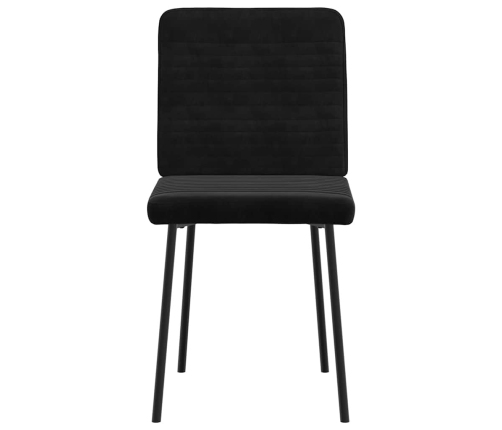 Virtuves Krēsli, 4 Gab., Melns Samts Vidaxl