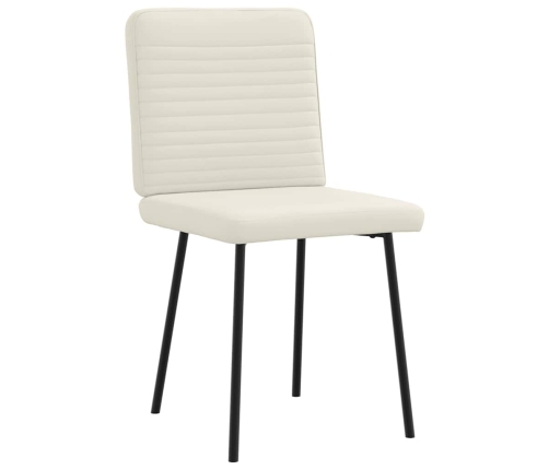 Virtuves Krēsli, 4 Gab., Krēmkrāsas Samts Vidaxl