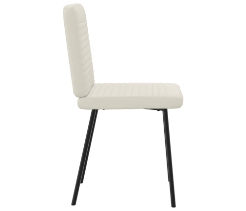 Virtuves Krēsli, 4 Gab., Krēmkrāsas Samts Vidaxl