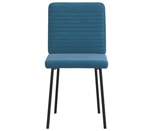 Virtuves Krēsli, 4 Gab., Zils Samts Vidaxl