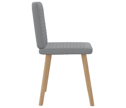 Virtuves Krēsli, 4 Gab., Gaiši Pelēks Audums Vidaxl