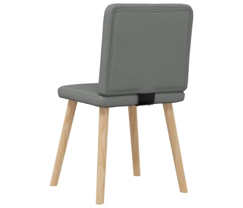 Virtuves Krēsli, 4 Gab., Tumši Pelēks Audums Vidaxl