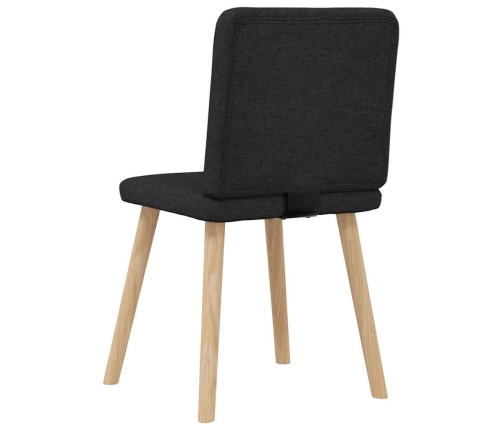 Virtuves Krēsli, 4 Gab., Melns Audums Vidaxl