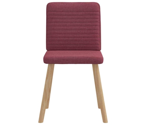 Virtuves Krēsli, 4 Gab., Vīnsarkans Audums Vidaxl