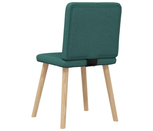 Virtuves Krēsli, 4 Gab., Tumši Zaļš Audums Vidaxl