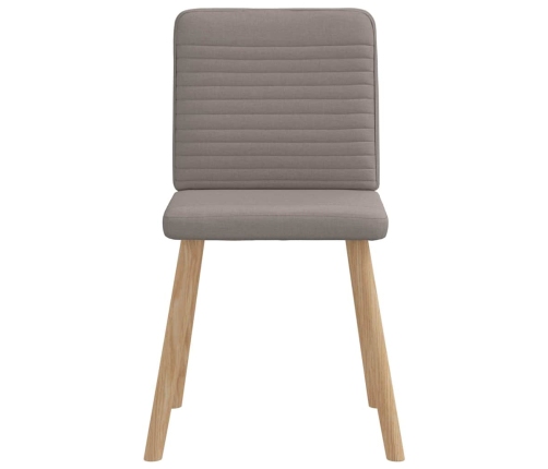 Virtuves Krēsli, 4 Gab., Pelēkbrūns Audums Vidaxl