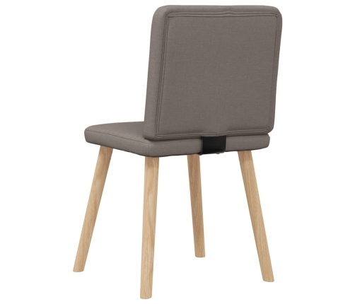 Virtuves Krēsli, 4 Gab., Pelēkbrūns Audums Vidaxl