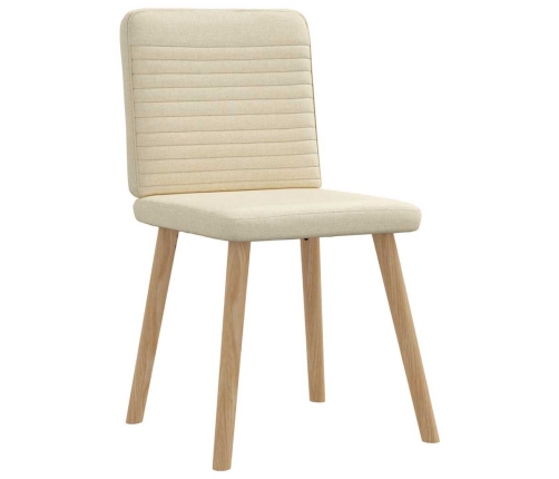 Virtuves Krēsli, 4 Gab., Krēmkrāsas Audums Vidaxl