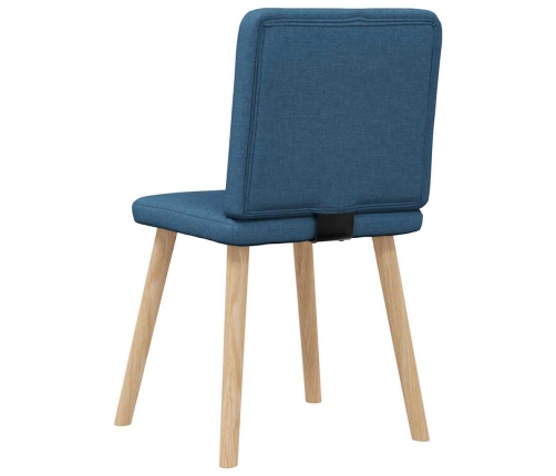 Virtuves Krēsli, 4 Gab., Zils Audums Vidaxl