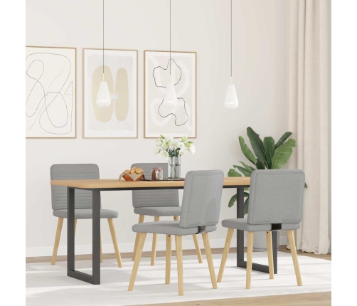 Virtuves Krēsli, 4 Gab., Mākonis Pelēks Audums Vidaxl