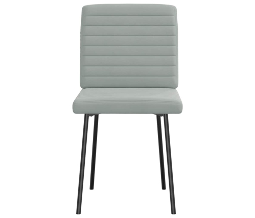 Virtuves Krēsli, 4 Gab., Gaiši Pelēks Samts Vidaxl