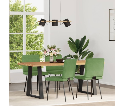 Virtuves Krēsli, 4 Gab., Gaiši Zaļš Samts Vidaxl