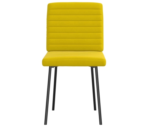 Virtuves Krēsli, 4 Gab., Dzeltens Samts Vidaxl