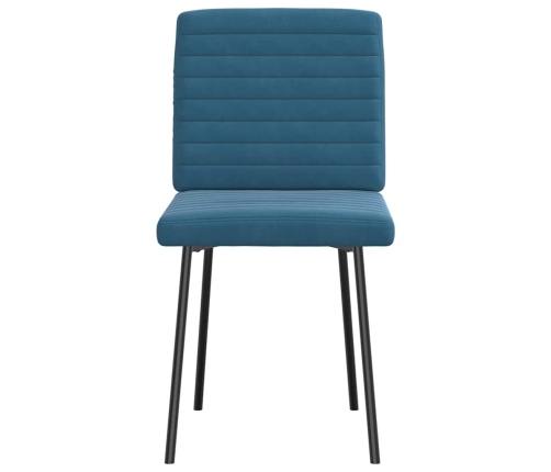 Virtuves Krēsli, 4 Gab., Zils Samts Vidaxl