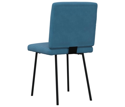Virtuves Krēsli, 4 Gab., Zils Samts Vidaxl
