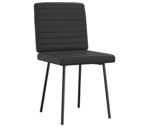 Virtuves Krēsli, 4 Gab., Melna Mākslīgā Āda Vidaxl