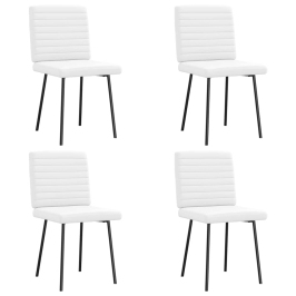 Virtuves Krēsli, 4 Gab., Balta Mākslīgā Āda Vidaxl