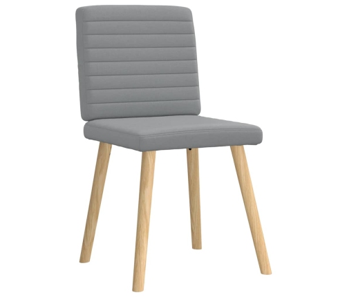 Virtuves Krēsli, 4 Gab., Gaiši Pelēks Audums Vidaxl