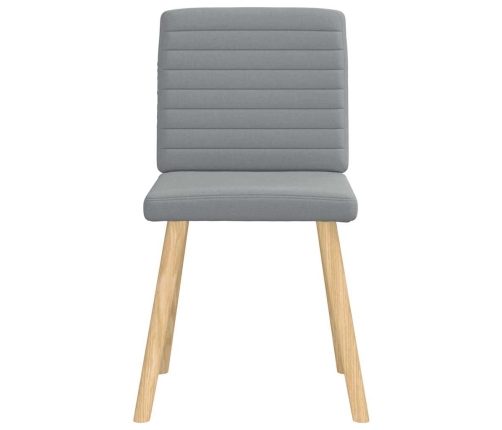 Virtuves Krēsli, 4 Gab., Gaiši Pelēks Audums Vidaxl